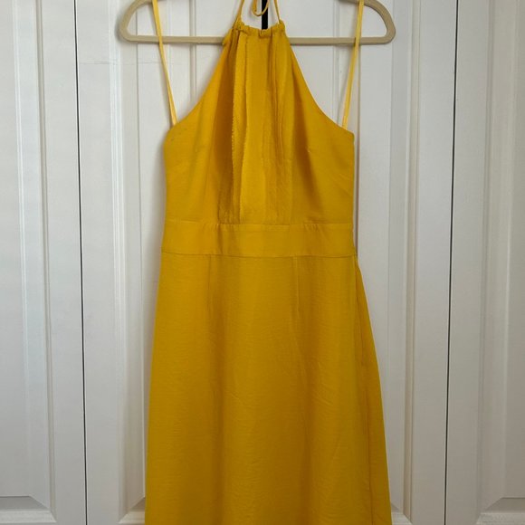 slim fit dress slacks Rebdolls Women's Beach Stroll Halter Slip Maxi Dress - Yellow main image 1